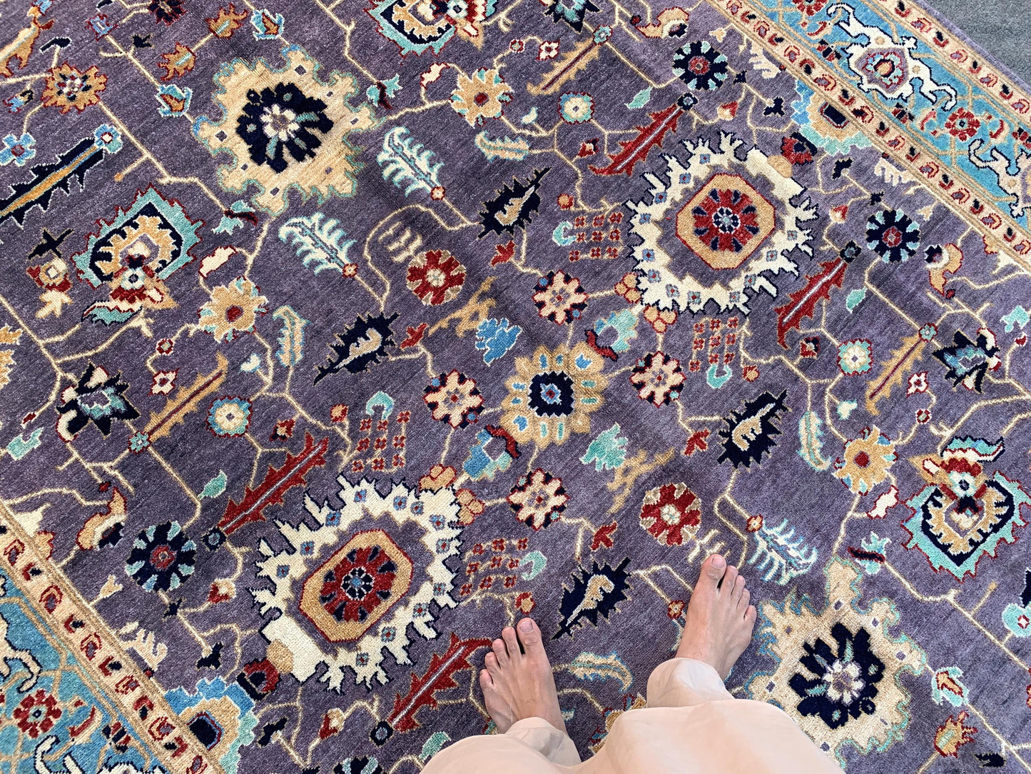 Dark Purple Afghan Chobi Rug 7x10 Handmade Turkmen Natural Rug,