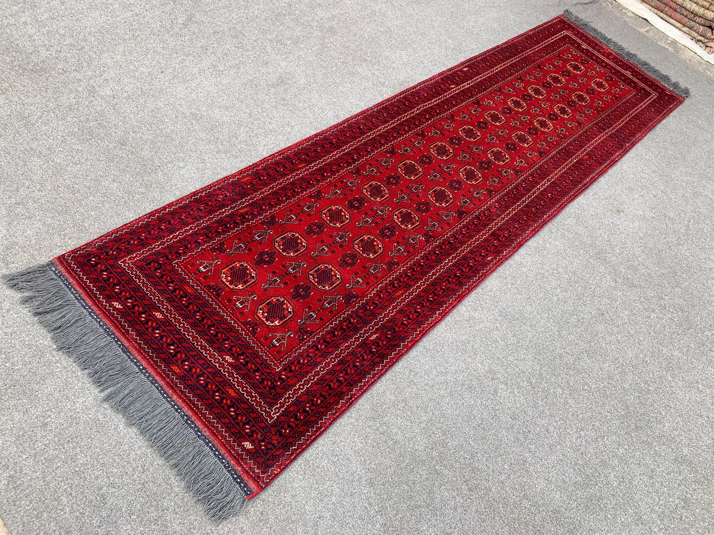 3x9 Afghan Kunduzi Runner Rug