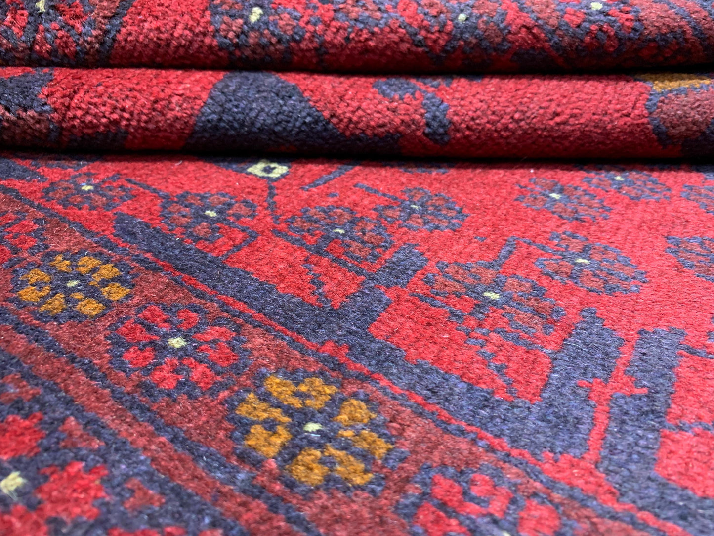 Bukhara design Rug 3x4 ft Handmade Afghan Rug, Tribal Wool Area Rug Oriental Khal Muhammadi Rug, Soft Pile Rug Entryway Kitchen Bedroom Rug.