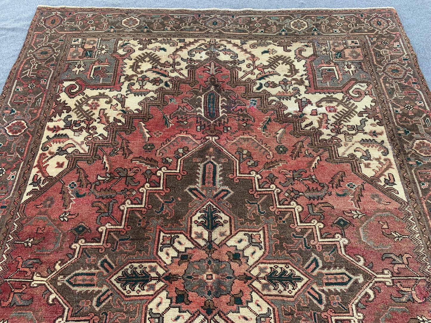 Antique Tabriz Rug 7x10 ft Oriental Wool Rug