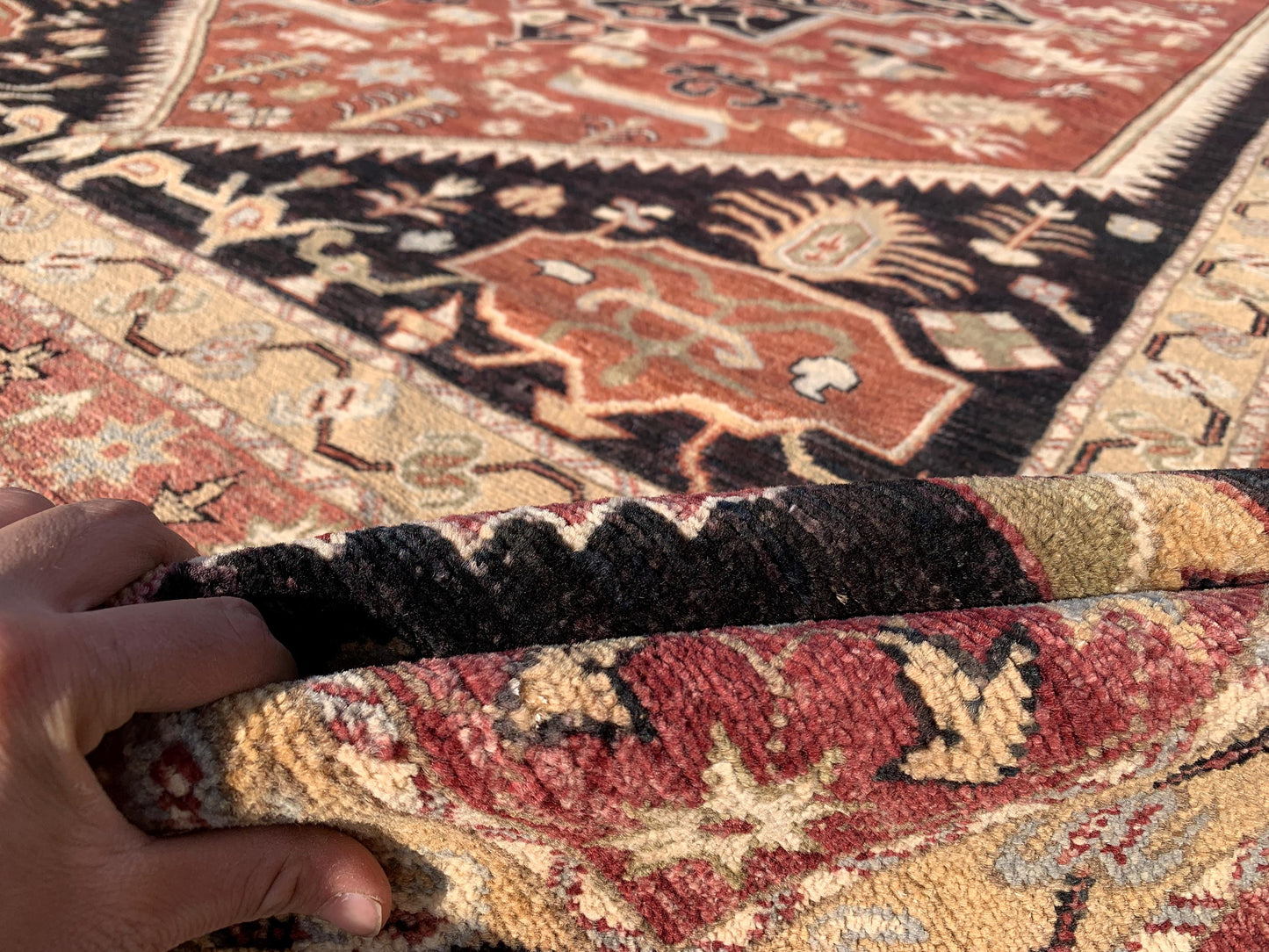Handmade Afghan Rug 8x13 ft Tabriz design Chobi Rug Natural Dyes Rug