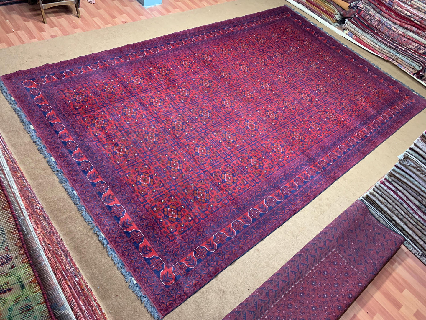 Large Afghan Rug 10x15 ft Khamyab Handmade Wool Rug,