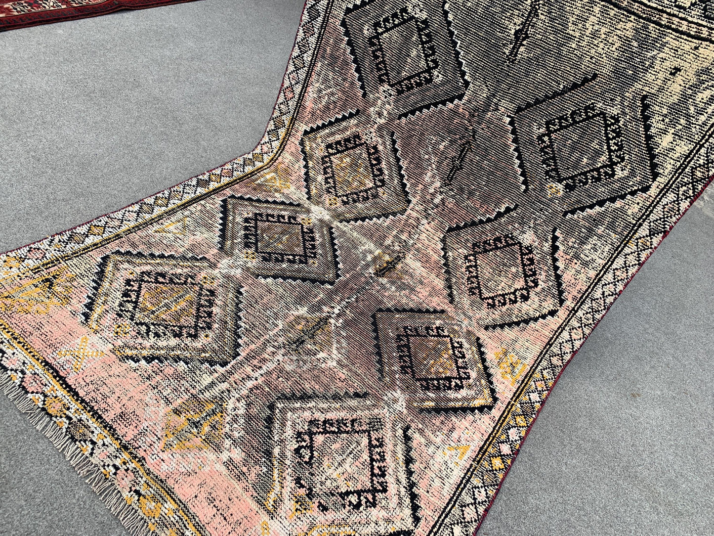 4x7 ft Afghan 1950s Antique Rug