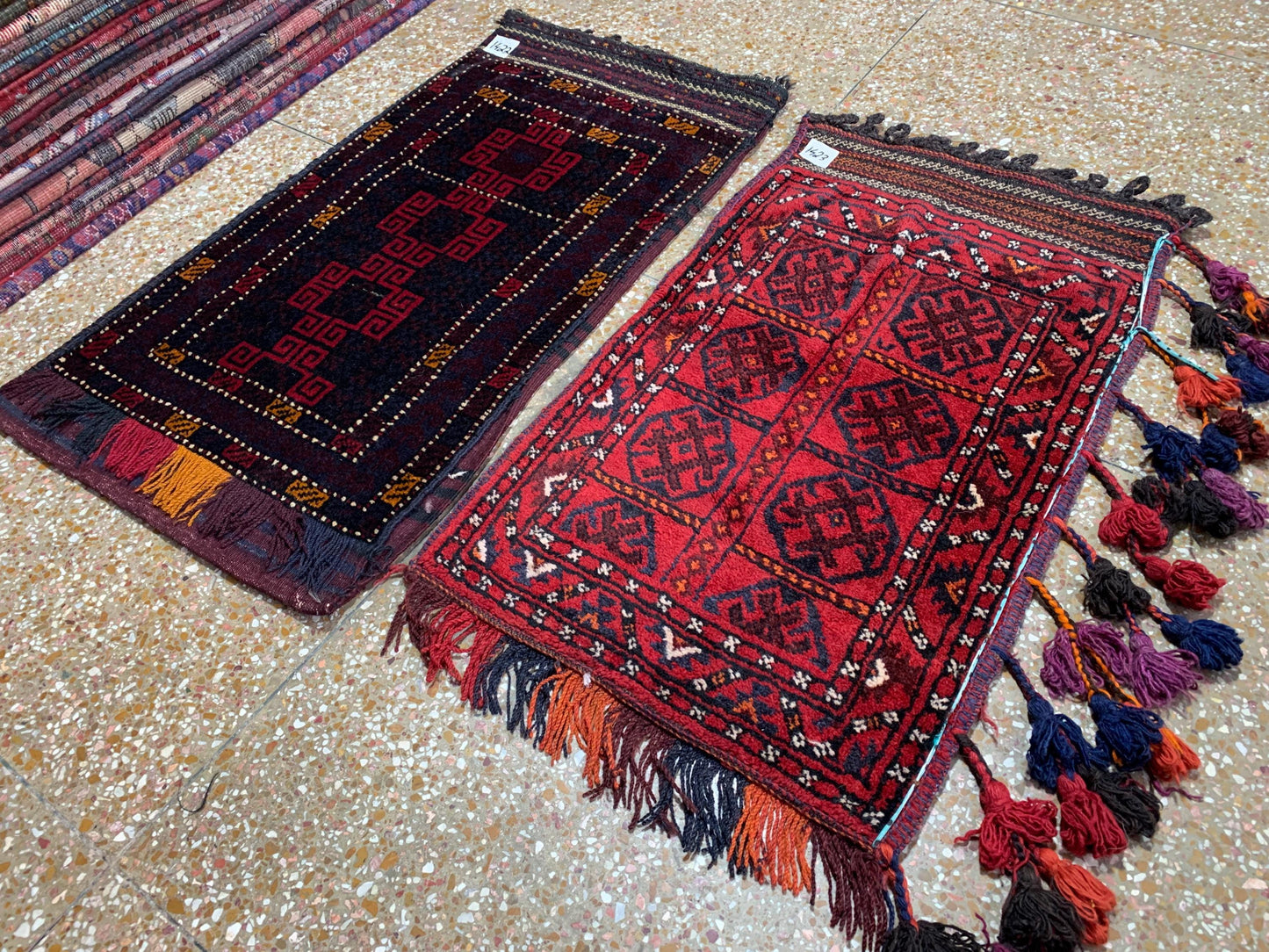 Set of 2 Vintage 2x3 ft Balisht Baluchi design Rug,