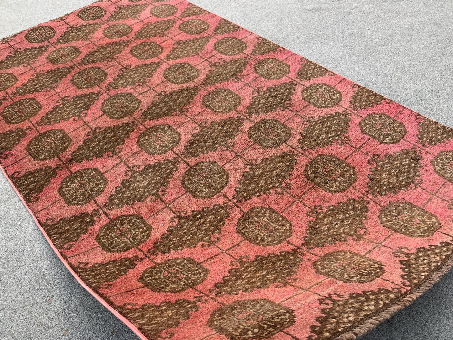 Antique Mowri design Rug 4x6 ft Handmade Afghan Wool Rug,