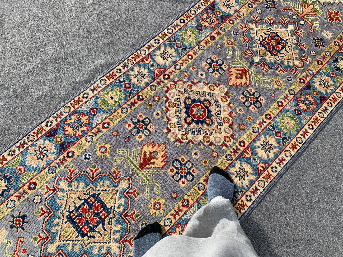 Kazak Runner Rug 3x10 ft Afghan Handmade Wool Runner Rug,