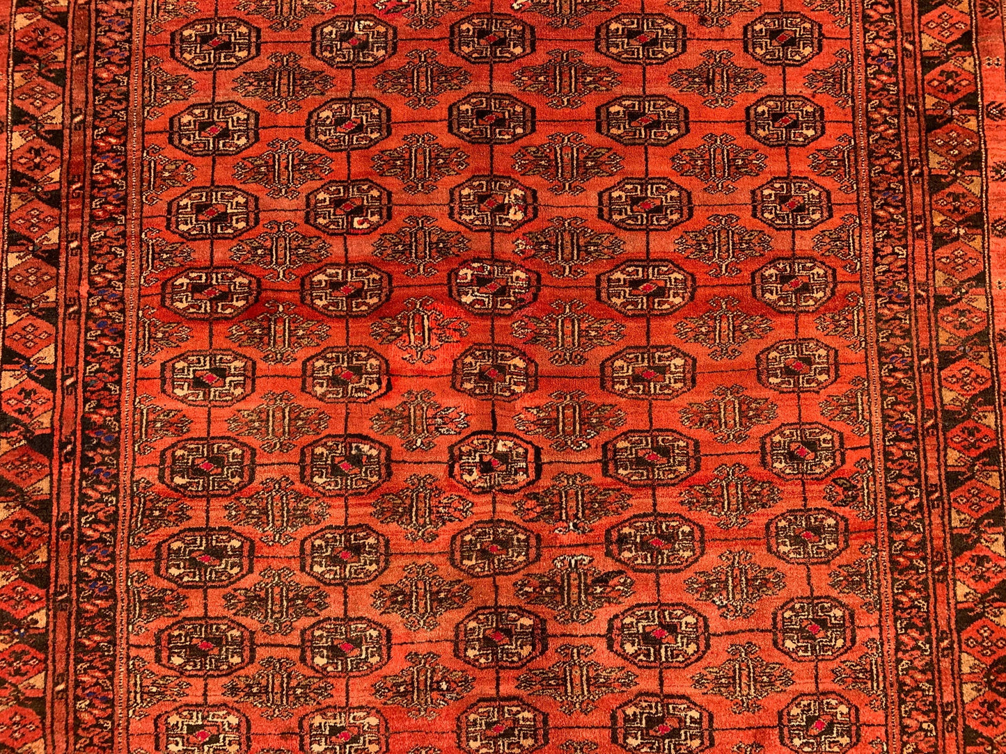 Antique Mowri Rug 7x10 Handmade Afghan Famous Turkmen Wool Rug