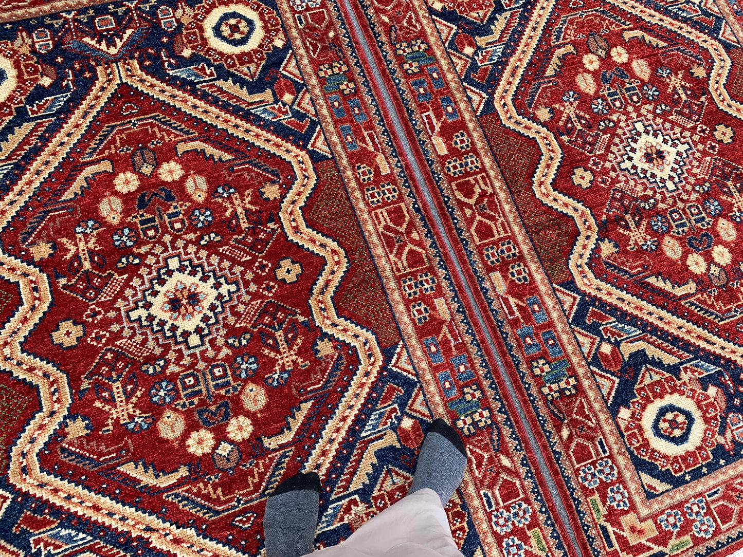 Set of 2 Piece , Handmade Afghan Rug Turkish design High Quality rug