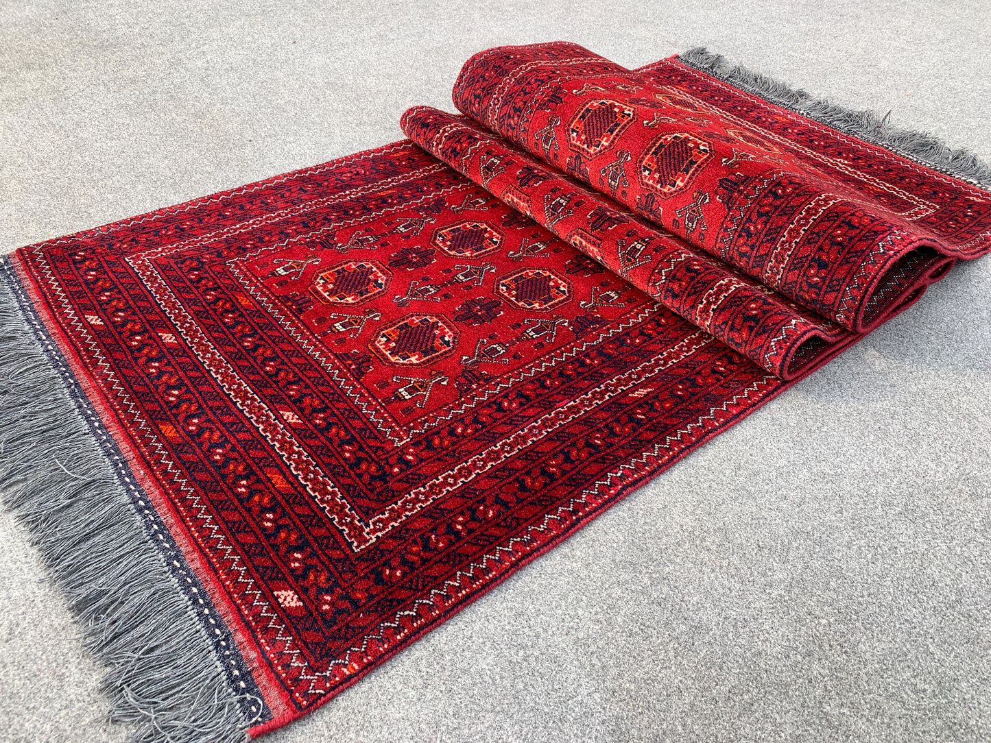 3x9 Afghan Kunduzi Runner Rug