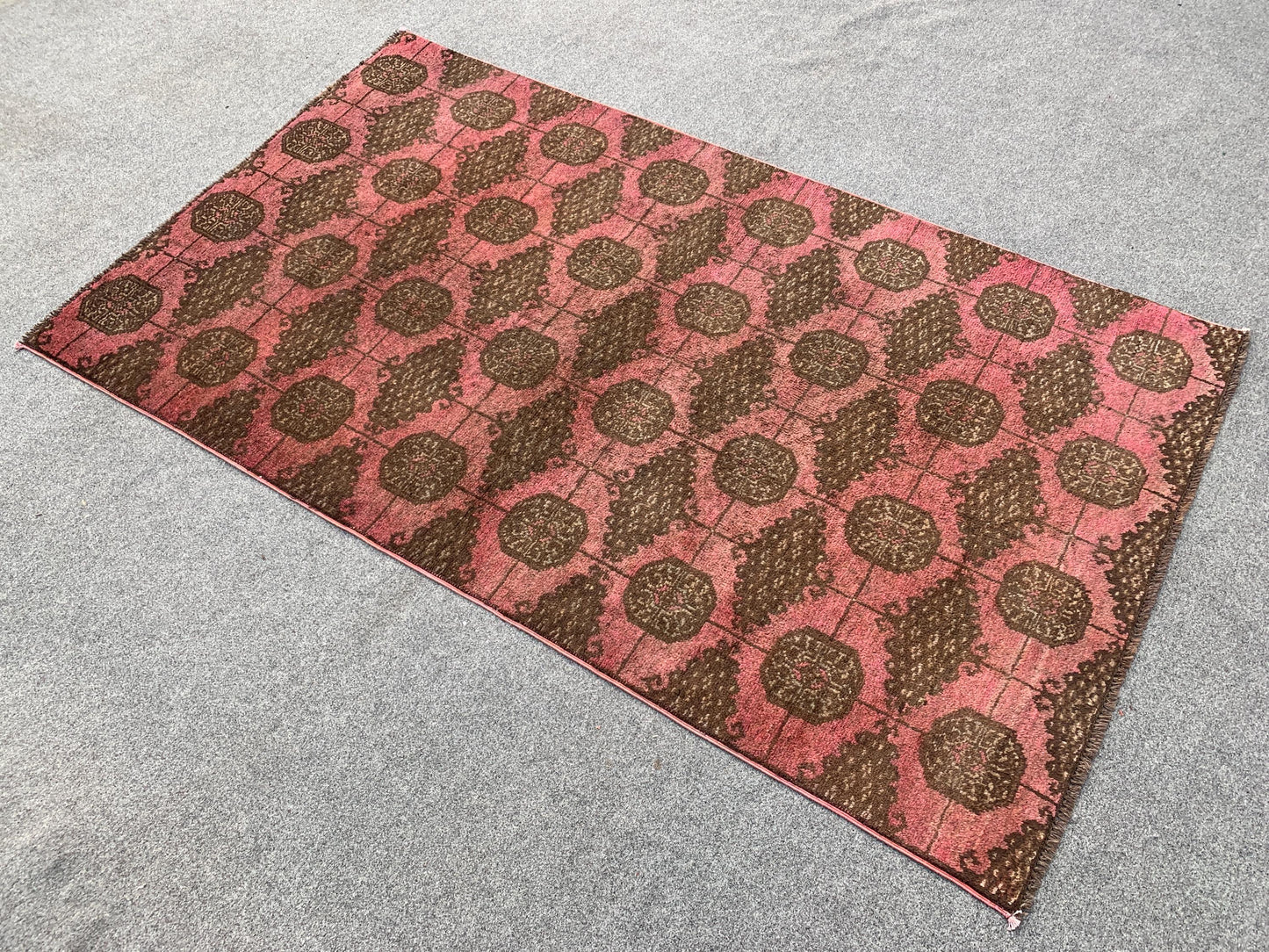 Antique Mowri design Rug 4x6 ft Handmade Afghan Wool Rug,