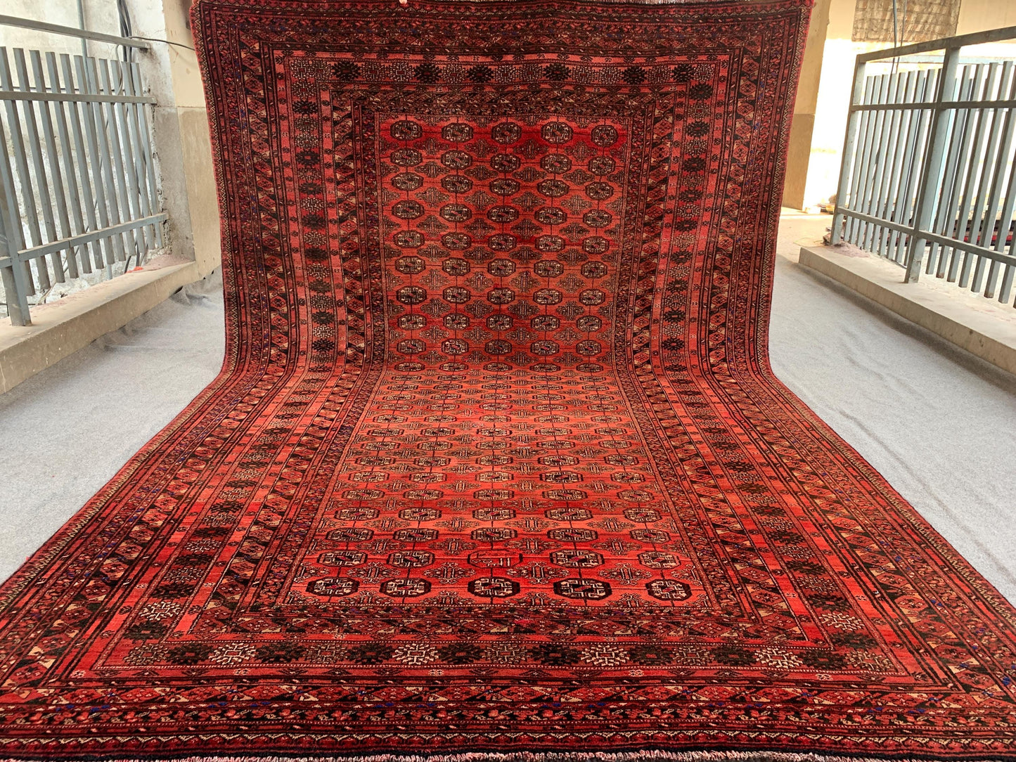 Antique Mowri Rug 7x10 Handmade Afghan Famous Turkmen Wool Rug