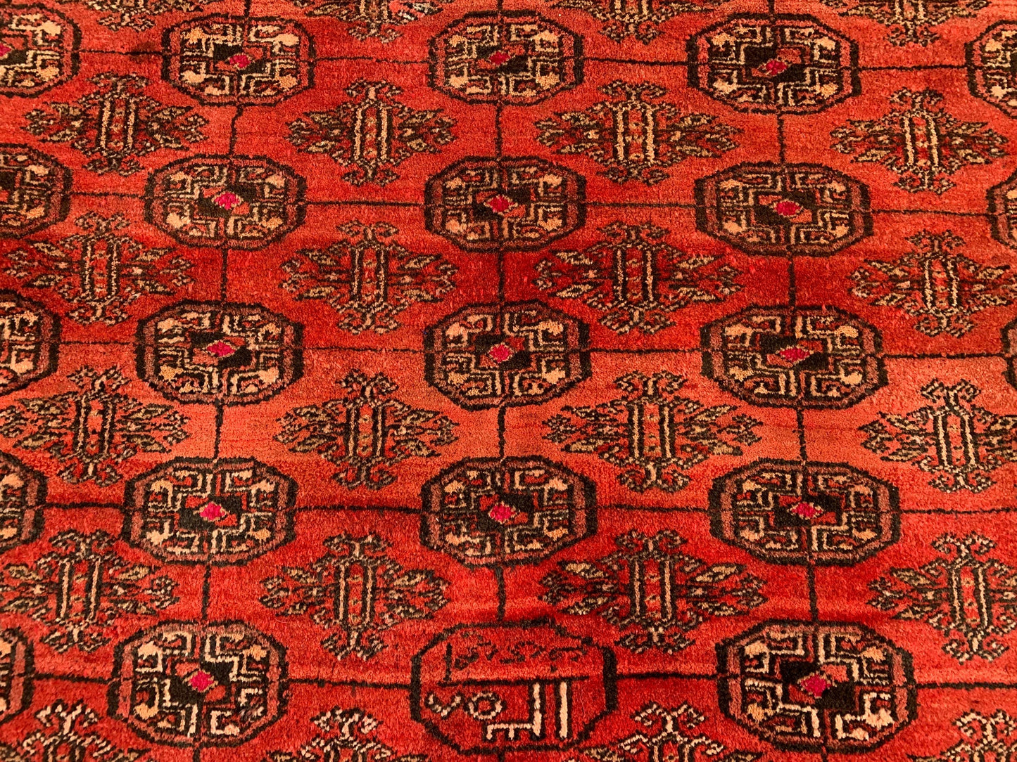 Antique Mowri Rug 7x10 Handmade Afghan Famous Turkmen Wool Rug