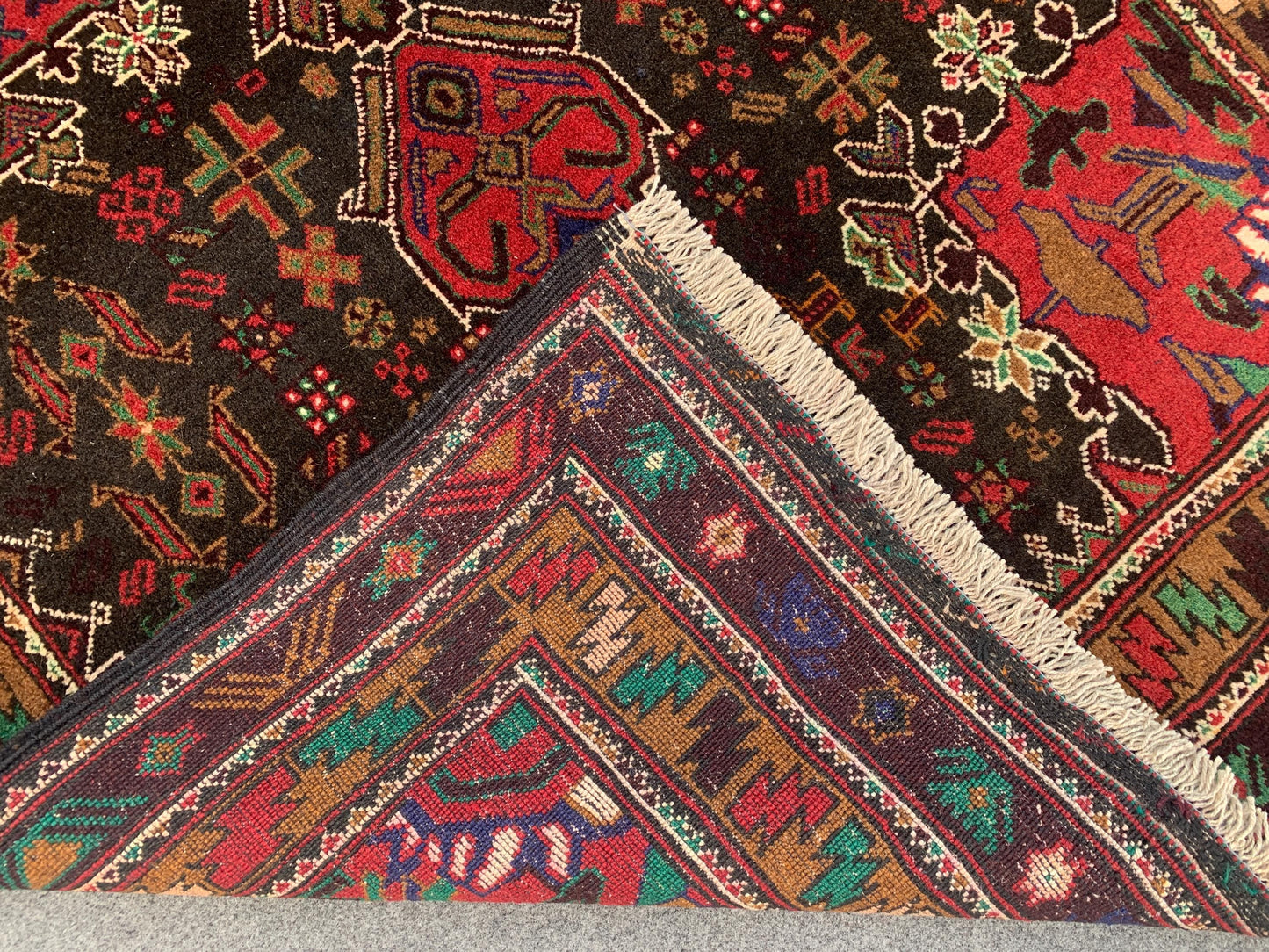 Vintage Geometric Rug 4x7 ft Afghan Handmade Rug, Famous Herati Rug Baluchi Rug, Oriental Wool Rug Pictorial Rug Kitchen Rug Bedroom Rug etc