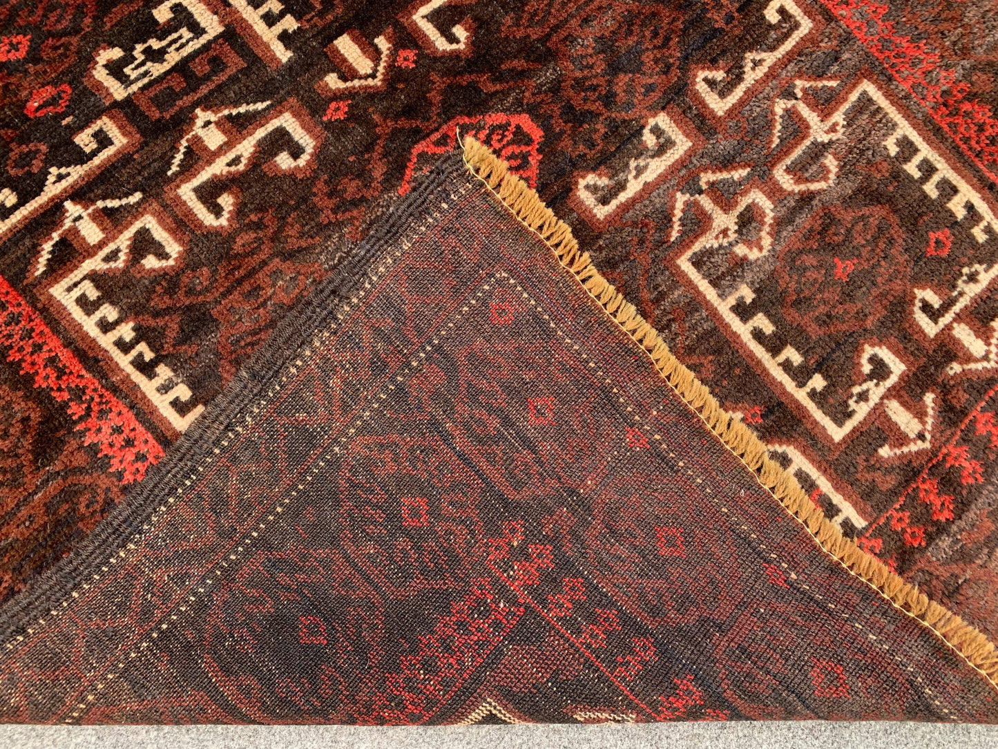 4x6 Vintage Afghani Herati Rug Hand Knotted Wool Rug, Herati Baluchi Rug, Geometric Area Rug Tribal Rug Oriental Rug, Bedroom Rug 3.6x5.5 ft
