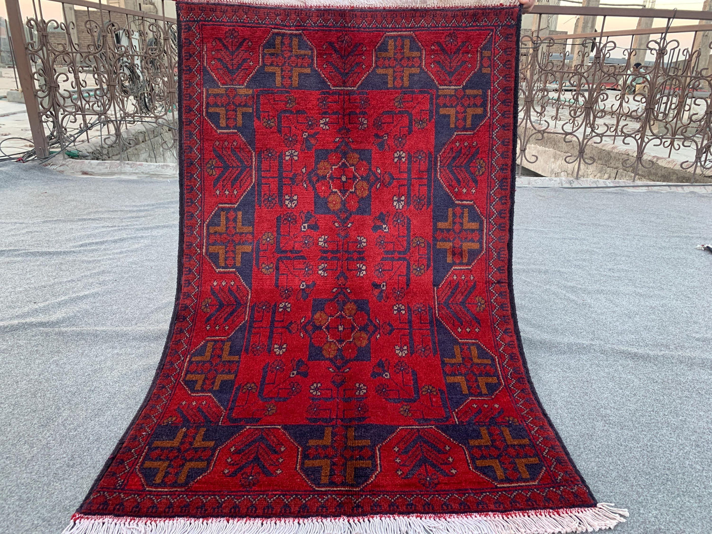 Afghan Bukhara design Rug, Afghan Handmade Rug, Khal Mohammadi Rug, Oriental Wool Rug, Home Decor Rug, Rugs for Kitchen Bedroom Rug 3x4 ft