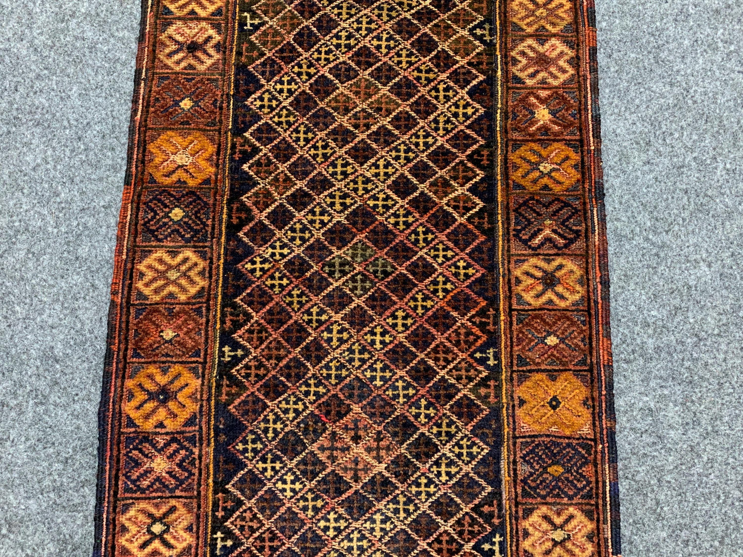 Vintage Geometric Rug, Mashwani Runner Kilim Rug, Afghan Handmade Rug, Herati Wool Rug, One of a kind Antique Rug, Hallway Runner Rug 2x9 ft
