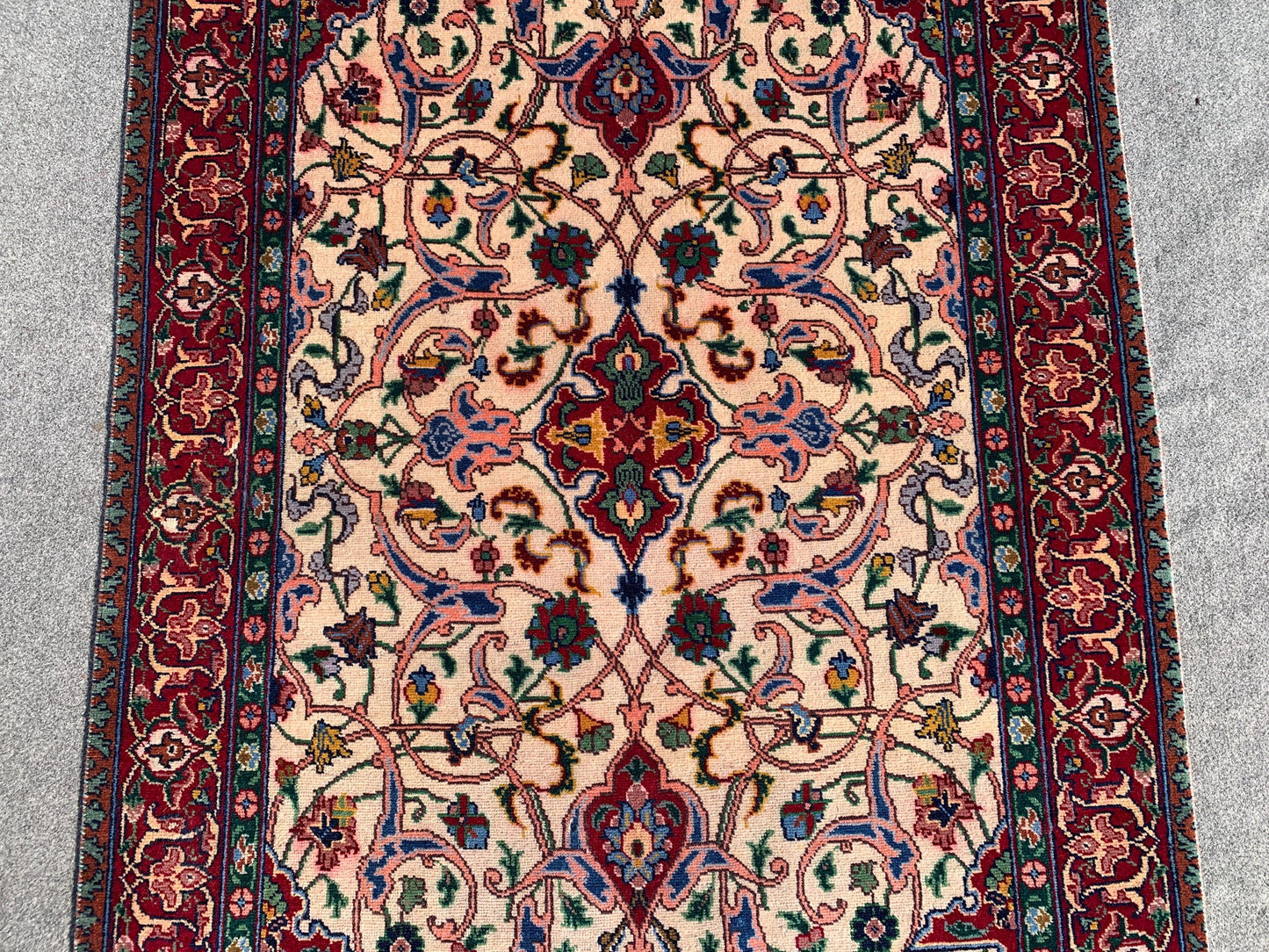 Vintage Turkish design Rug Hand Knotted Wool Rug, Beige Red Rug Geometric Area Rug One of a kind Rug, Home Decor Bedroom Living Room Rug 4x6