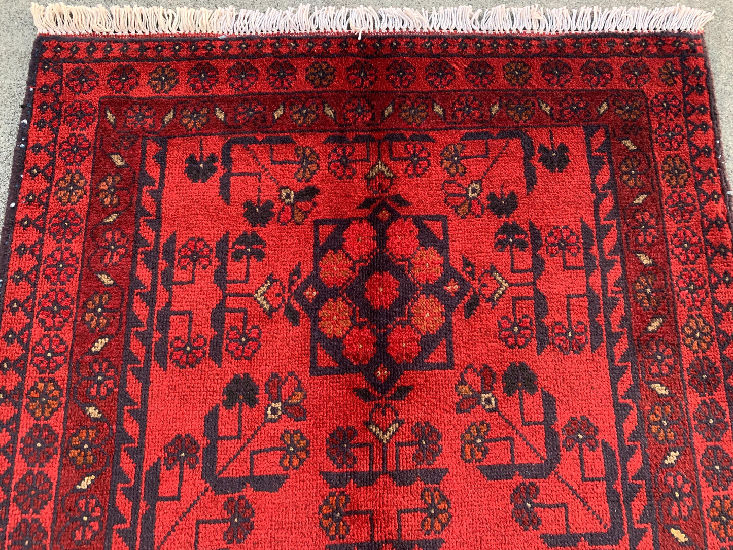 Red Bukhara design Rug, Afghan Khal Mohammadi Rug, Hand Knotted Wool Rug, Oriental Rug, Home Decor Rug, Bedroom Rug, Kitchen Rug 3x4 ft
