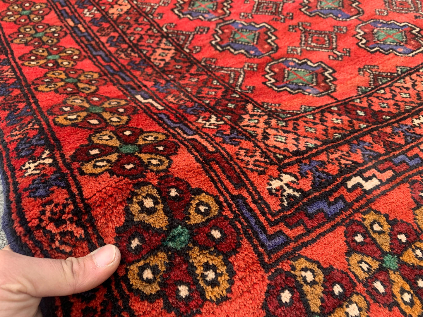 4x6 Famous HeratI Baluchi Rug, Afghan Handmade Rug. Mowri design Rug, Oriental Wool Rug Tribal Rug, Home Decor Rug, Living Room Bedroom Rug.