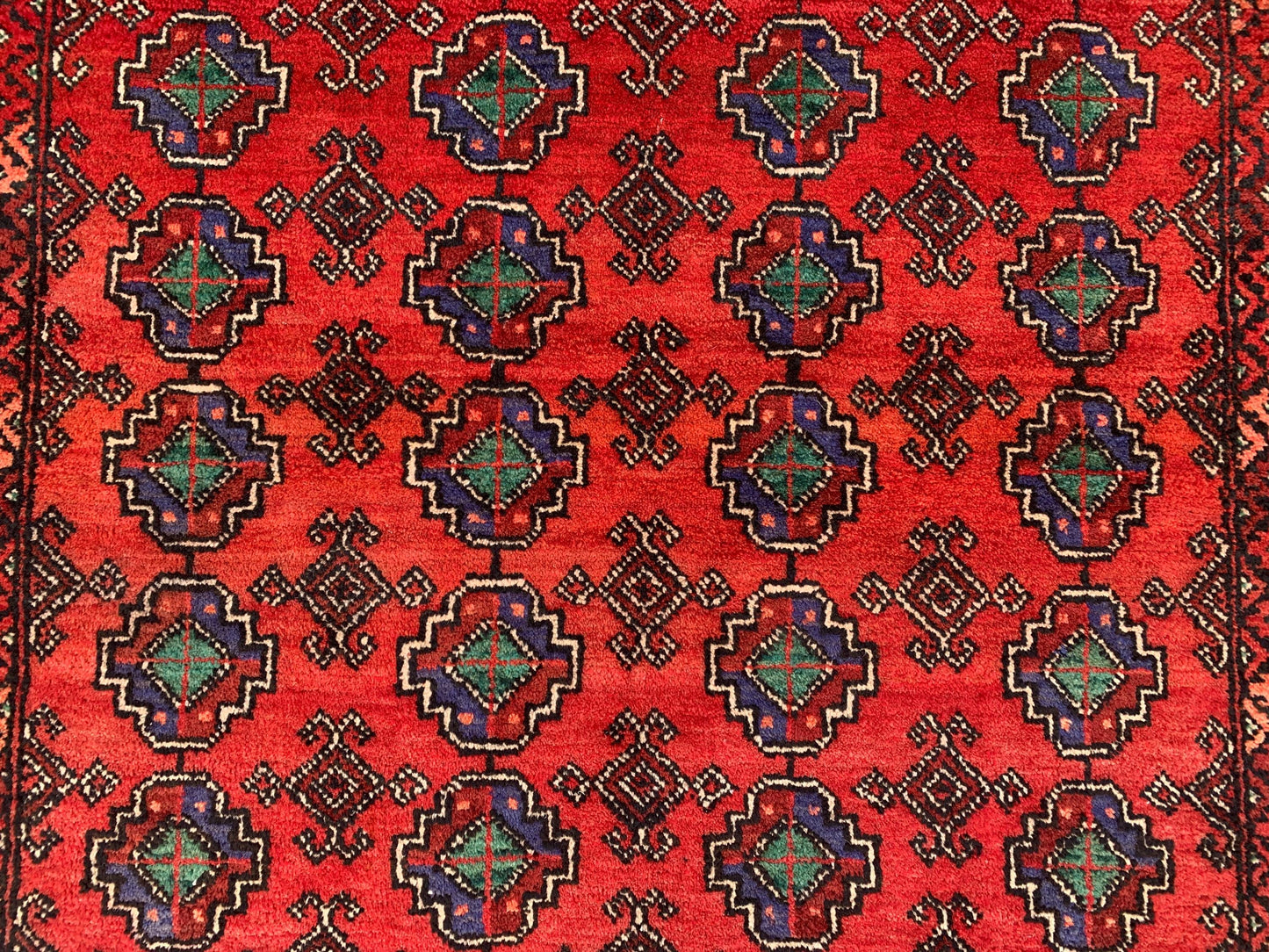4x6 Famous HeratI Baluchi Rug, Afghan Handmade Rug. Mowri design Rug, Oriental Wool Rug Tribal Rug, Home Decor Rug, Living Room Bedroom Rug.