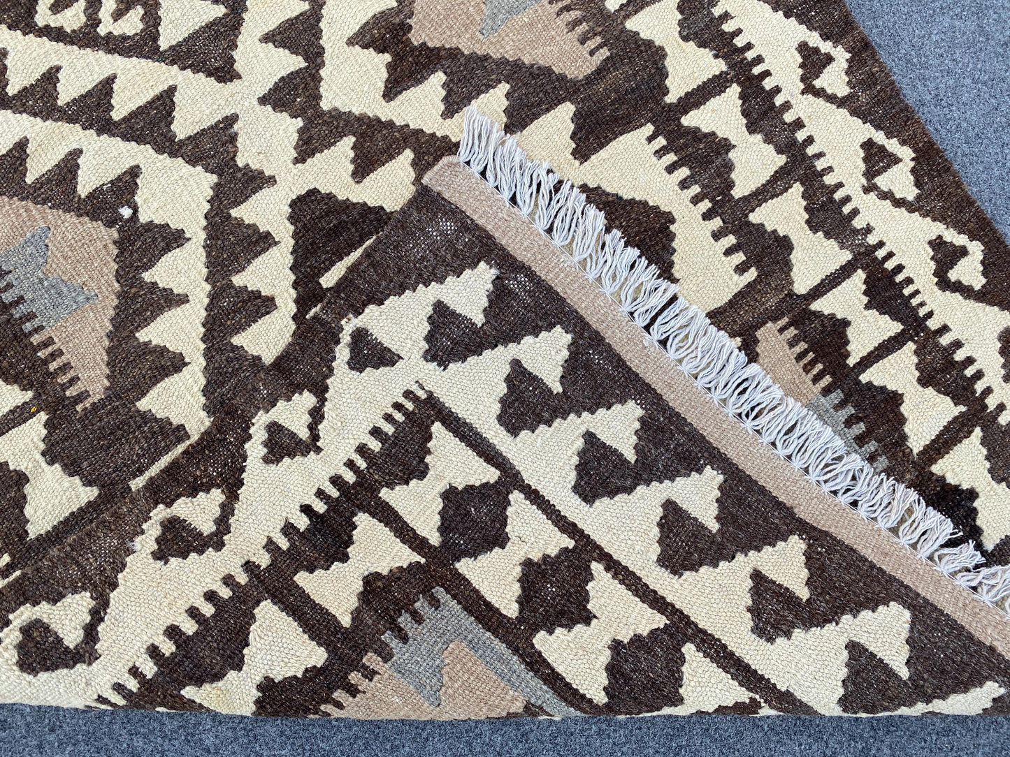 Geometric Maimana Sumak Kilim Runner Rug, Afghan Hand Knotted Rug, Flatweave Kilim Rug Natural Kilim Rug, Bedroom Hallway Runner Rug 3x10 ft
