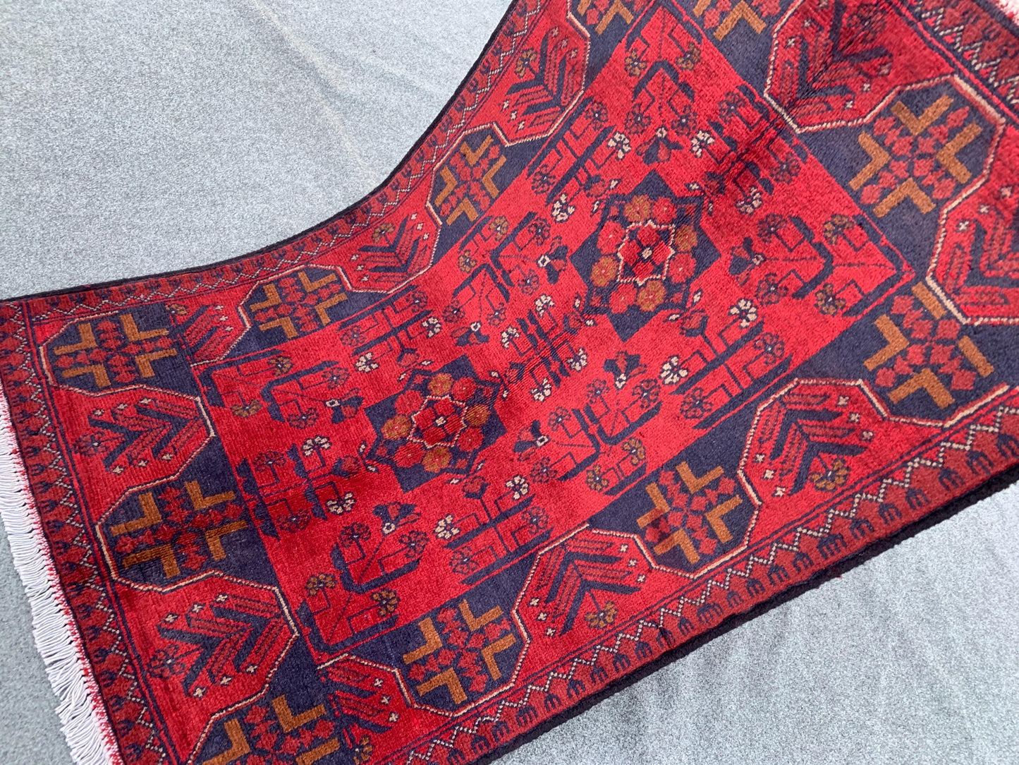 Afghan Bukhara design Rug, Afghan Handmade Rug, Khal Mohammadi Rug, Oriental Wool Rug, Home Decor Rug, Rugs for Kitchen Bedroom Rug 3x4 ft
