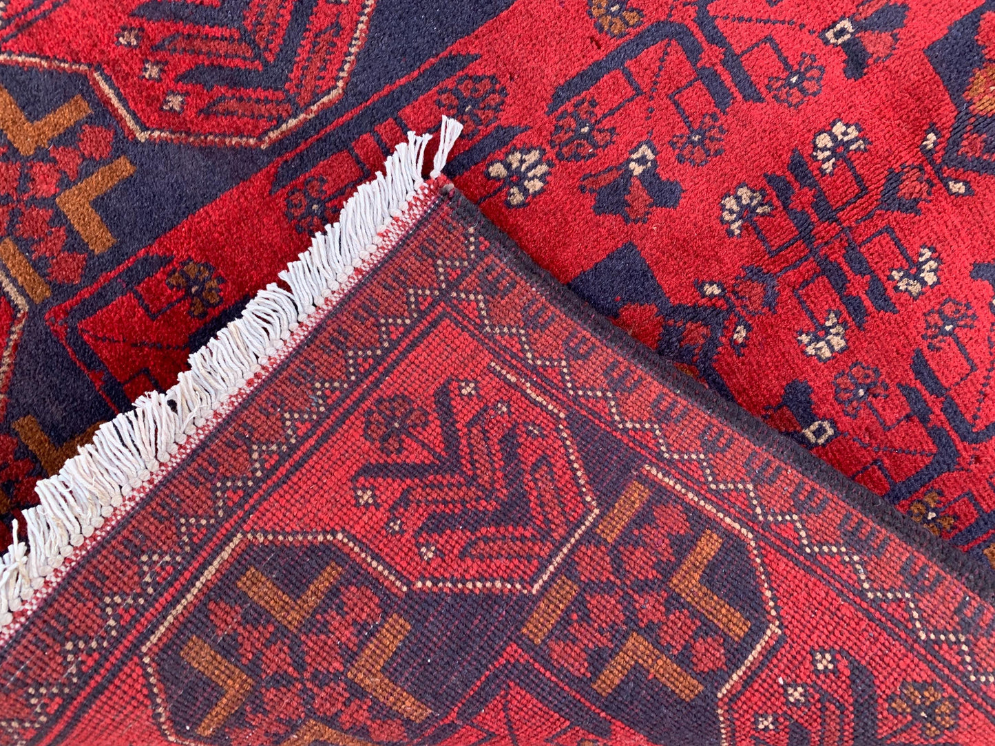 Afghan Bukhara design Rug, Afghan Handmade Rug, Khal Mohammadi Rug, Oriental Wool Rug, Home Decor Rug, Rugs for Kitchen Bedroom Rug 3x4 ft