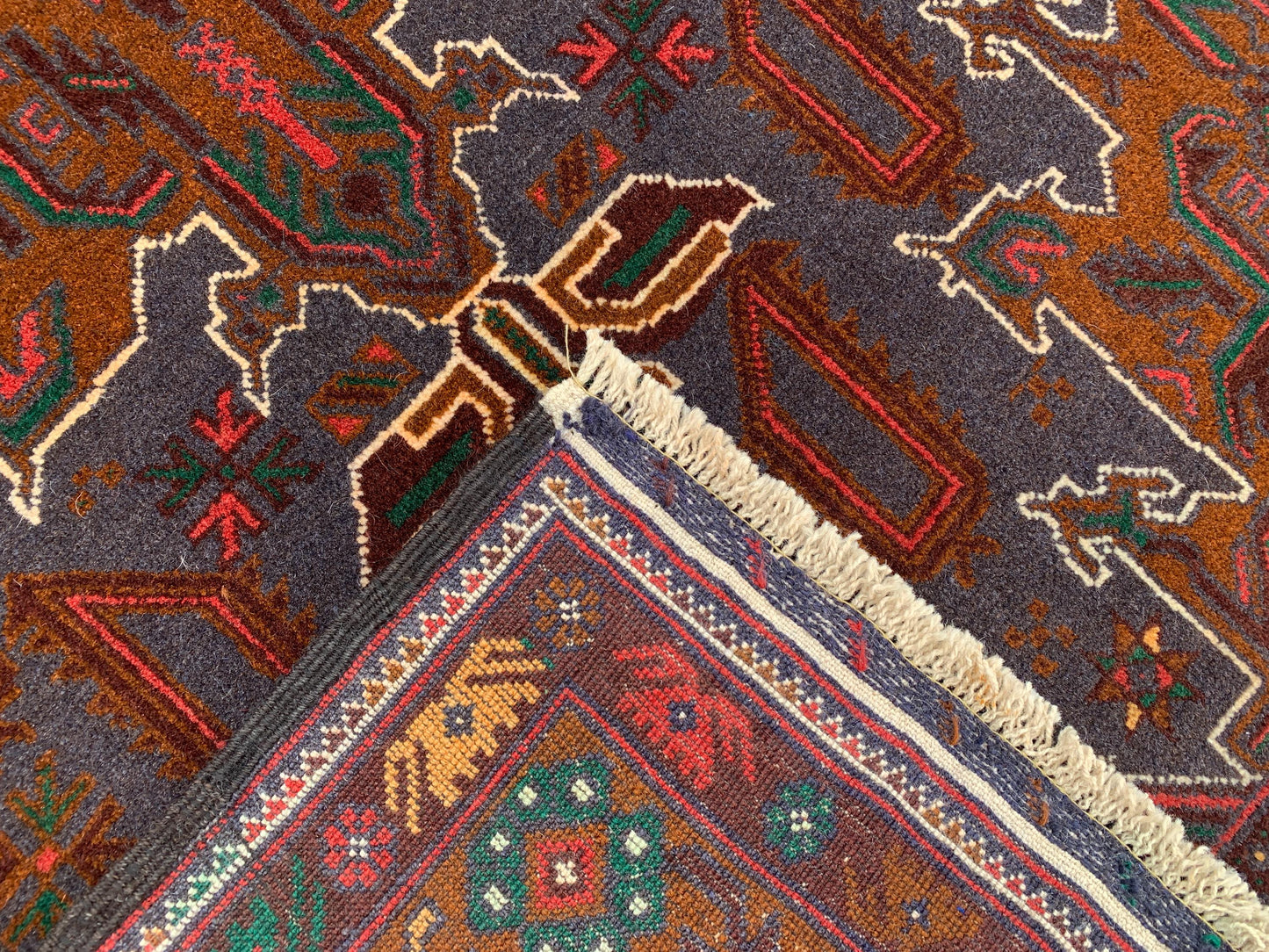 Vintage Rug 4x7 ft Handmade Afghan Rug, Famous Herati Baluchi Rug Oriental Wool Rug, Geometric Rug, Home Decor Living Room Rug, Bedroom Rug.