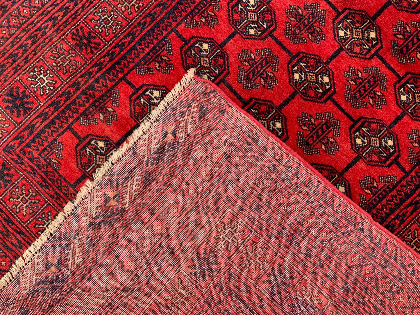Famous Vintage Herati Rug 4x7 ft Red Baluchi Rug Afghan Handmade Rug. Mowri design Rug Oriental Wool Rug Tribal Rug Living Room Bedroom Rug.