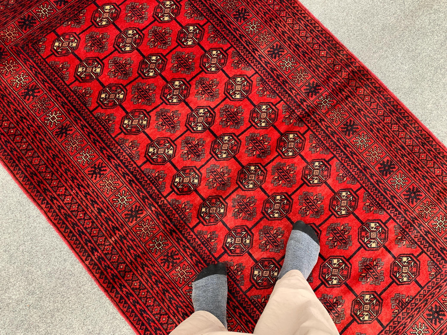 Famous Vintage Herati Rug 4x7 ft Red Baluchi Rug Afghan Handmade Rug. Mowri design Rug Oriental Wool Rug Tribal Rug Living Room Bedroom Rug.
