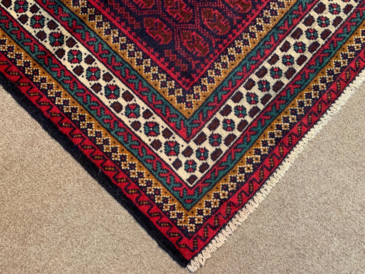 Vintage Prayer Rug 3x5 ft Afghan Hand Knotted Rug, Muslim Prayer Rug Turkmen Tribal Rug, Oriental Wool Rug, Prayer Mat Rug Wall Hanging Rug.