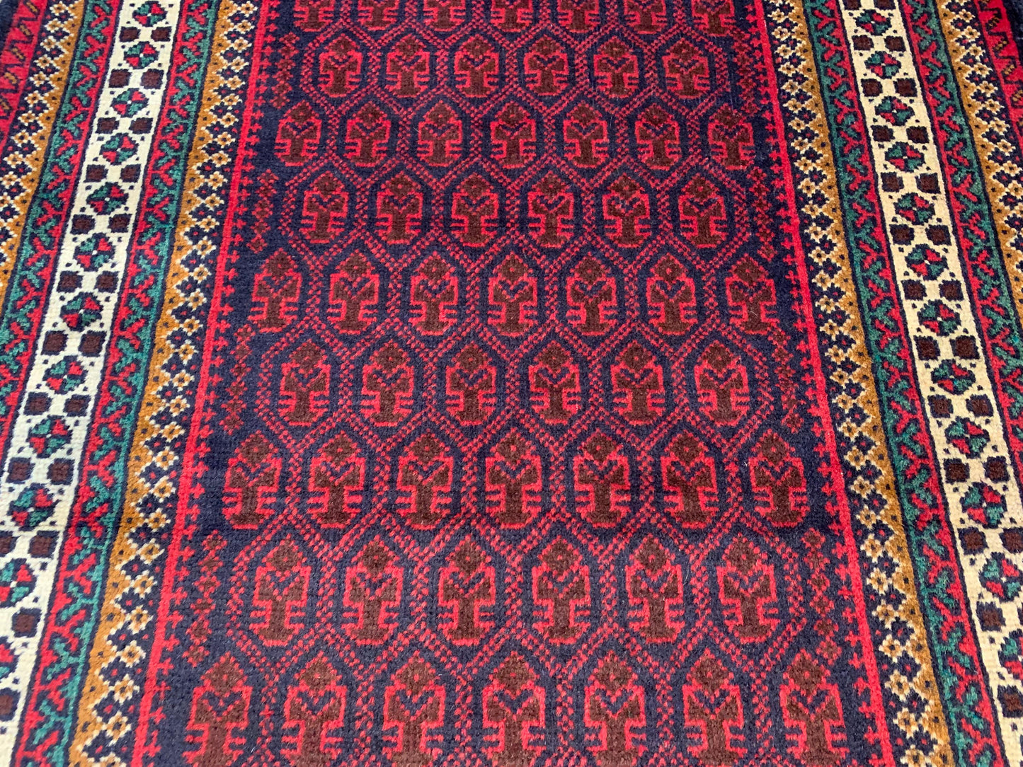Vintage Prayer Rug 3x5 ft Afghan Hand Knotted Rug, Muslim Prayer Rug Turkmen Tribal Rug, Oriental Wool Rug, Prayer Mat Rug Wall Hanging Rug.