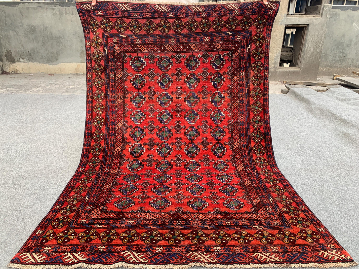 4x6 Famous HeratI Baluchi Rug, Afghan Handmade Rug. Mowri design Rug, Oriental Wool Rug Tribal Rug, Home Decor Rug, Living Room Bedroom Rug.