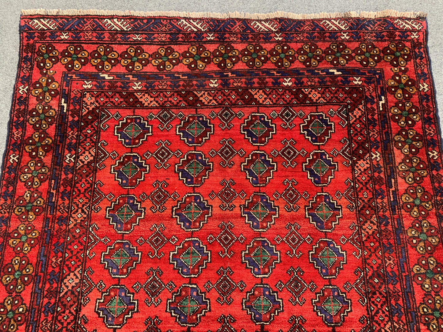 4x6 Famous HeratI Baluchi Rug, Afghan Handmade Rug. Mowri design Rug, Oriental Wool Rug Tribal Rug, Home Decor Rug, Living Room Bedroom Rug.