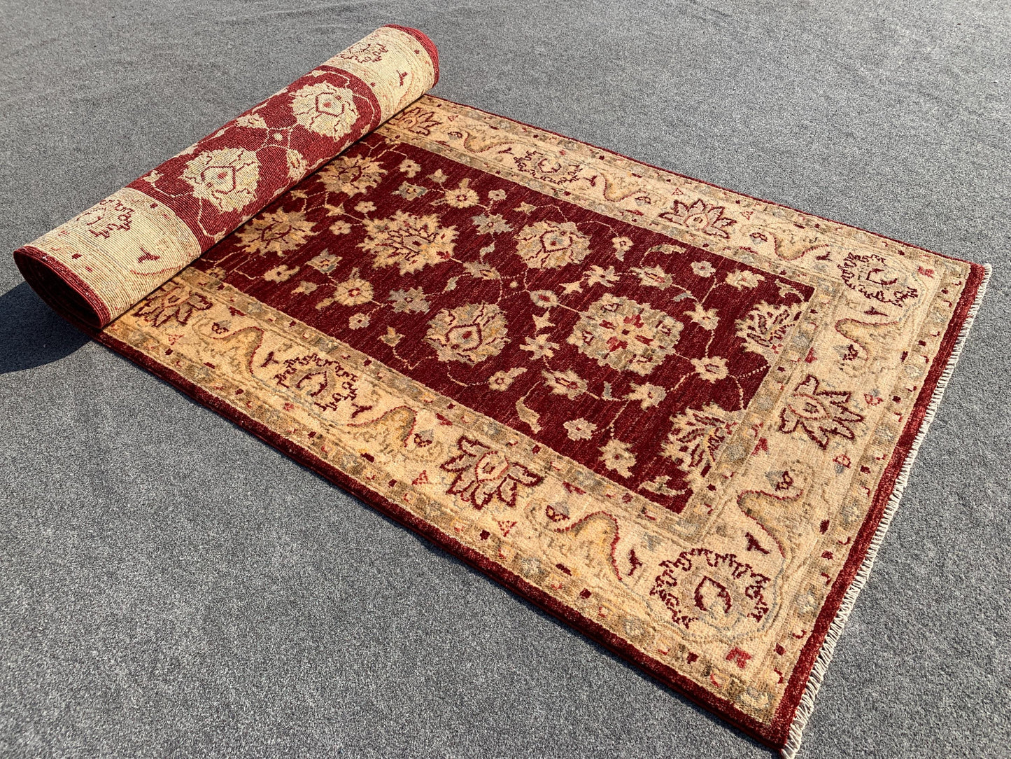 3x9 ft Red Beige Afghan Runner Rug, Famous Turkmen Handmade Wool Rug, Afghan Chobi Rug, Natural dyes Rug, Home Decor Rug Hallway Runner Rug.