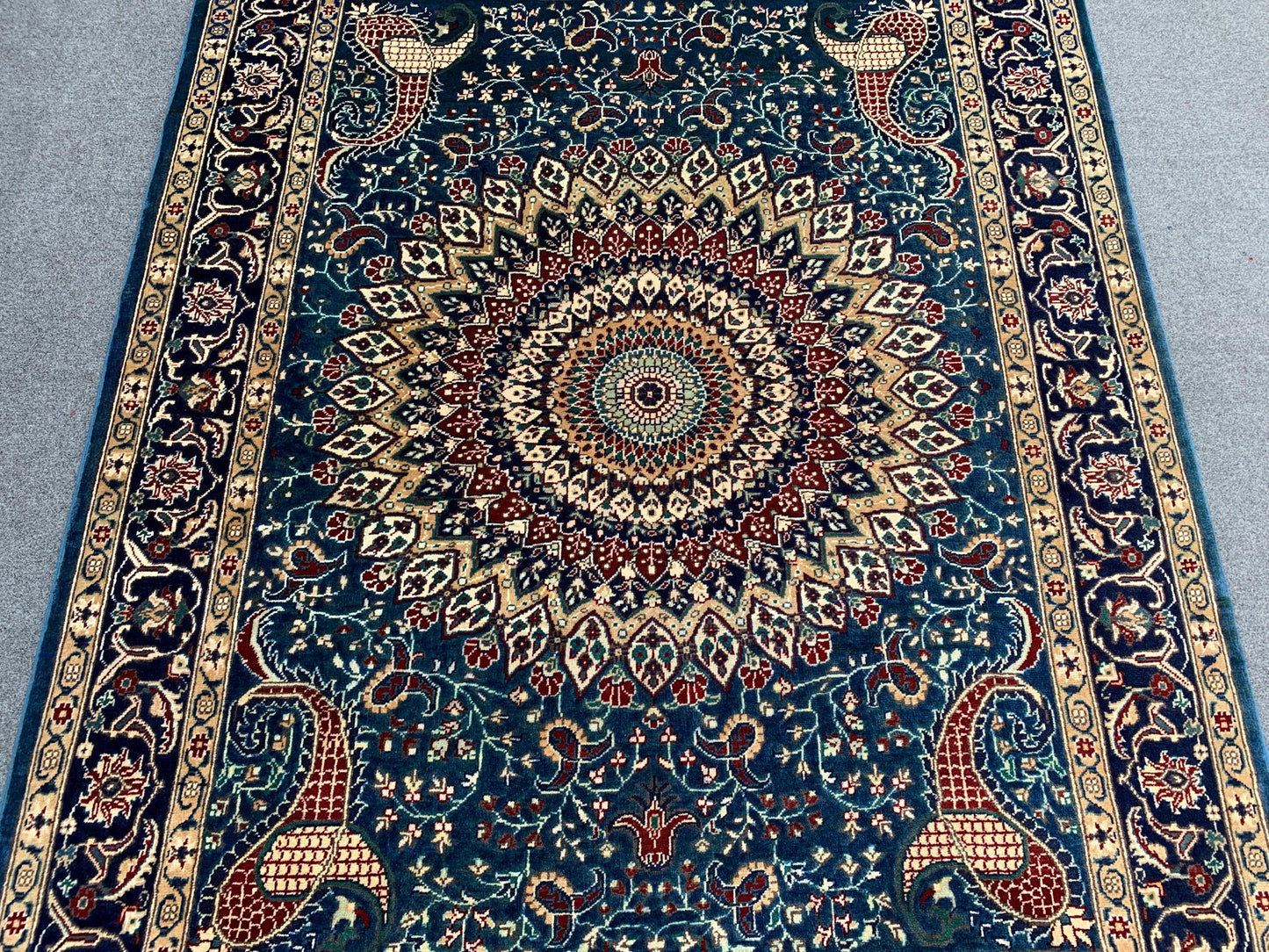 5x7 Ft Amazing Floral Rug, Natural Afghan Hand Knotted Rug, Geometric Area Rug, Good Pile Rug Oriental Wool Rug, Bedroom Rug Living Room Rug