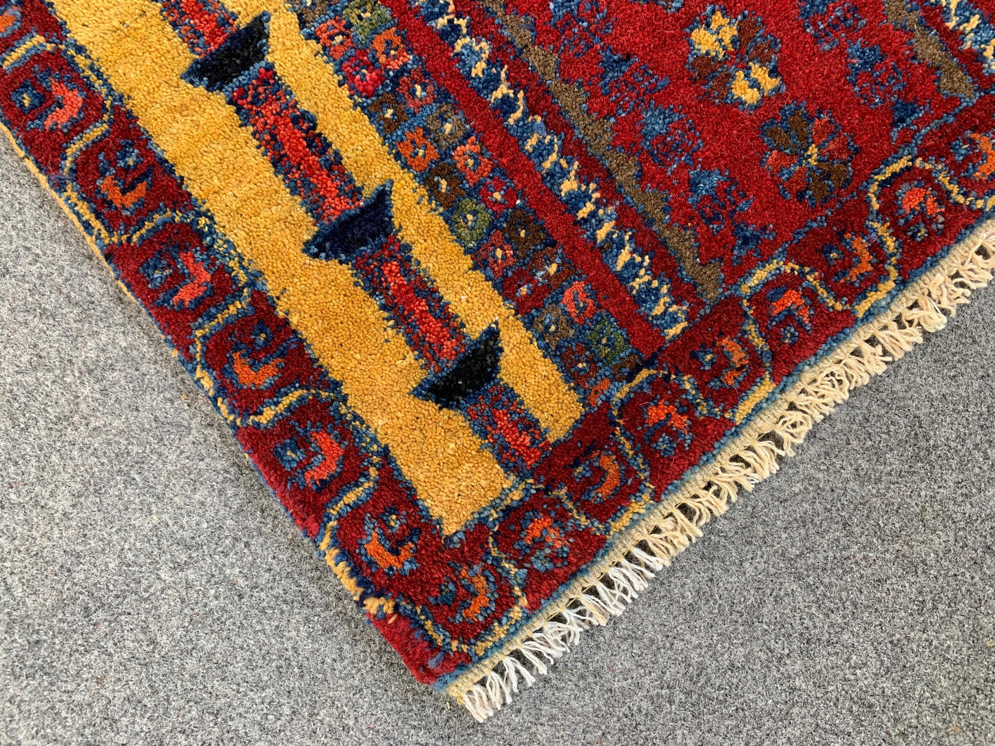 2x3 Ft Vintage Prayer Rug, Hand Knotted Prayer Rug, Afghan Prayer Rug, Oriental Wool Rug, High Pile Rug, Muslim Prayer Rug, Living Room Rug.