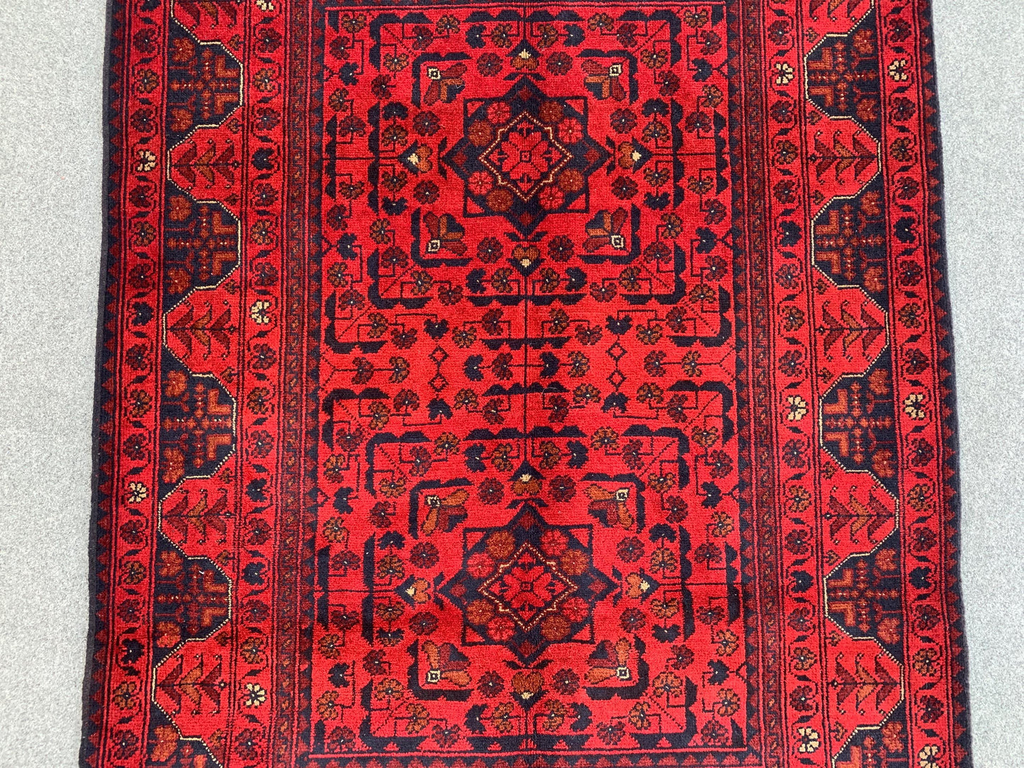 3x5 Ft Afghan Bukhara Rug, Turkmen Hand Knotted Wool Rug, Khal Muhammadi design Rug, Oriental Rug, Home Decor Rug, Bedroom Rug, Office Rug.
