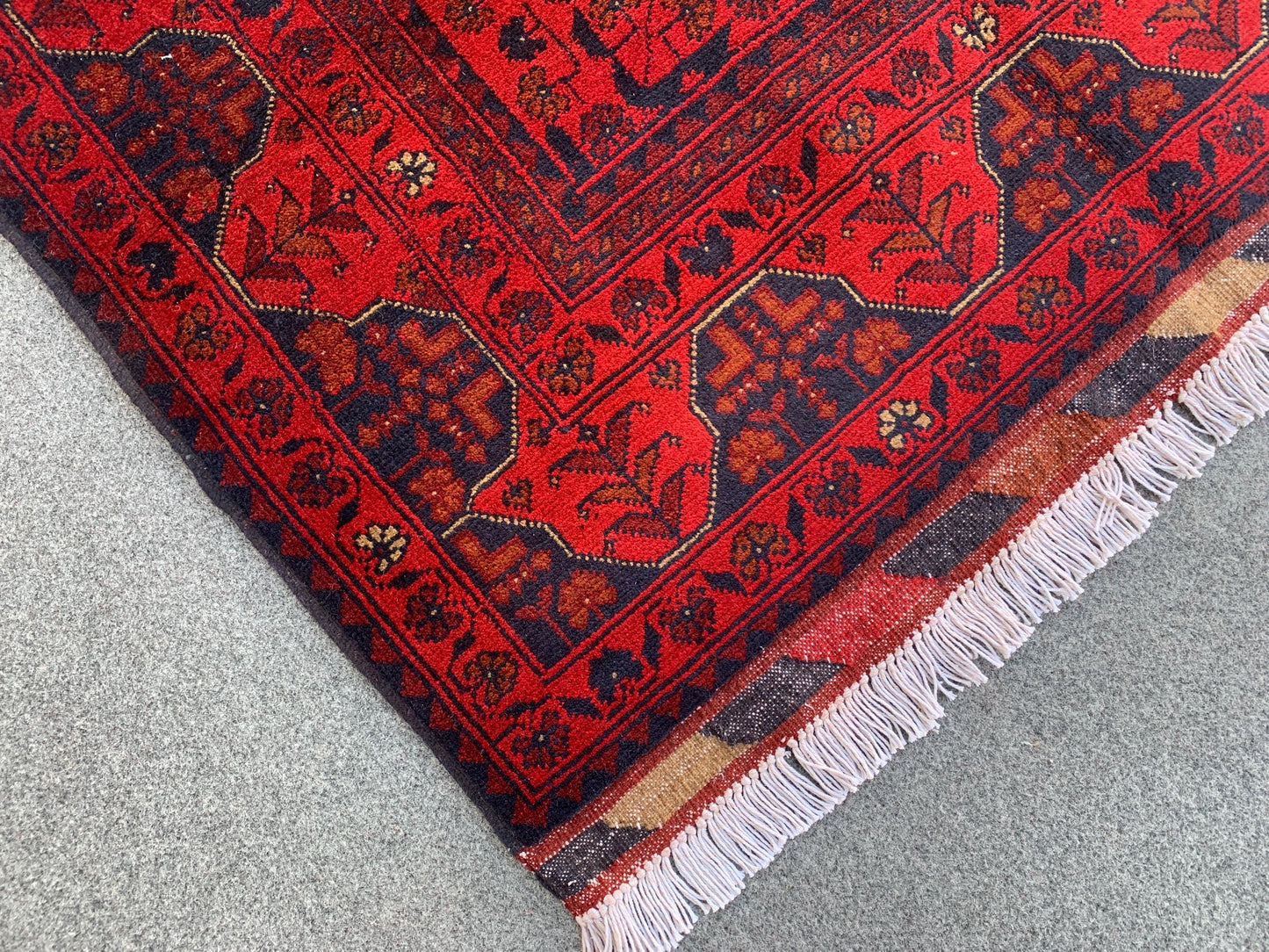 3x5 Ft Afghan Bukhara Rug, Turkmen Hand Knotted Wool Rug, Khal Muhammadi design Rug, Oriental Rug, Home Decor Rug, Bedroom Rug, Office Rug.