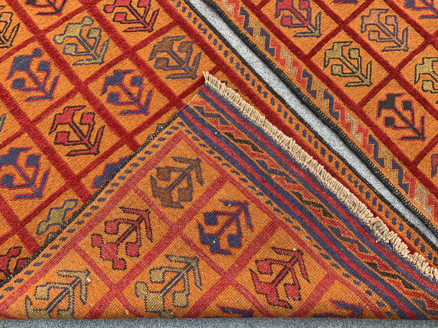 Set of 2 Piece Rug, 3x12 Ft Runner kilim Rug, Afghan Nokar Runner Rug, Handmade Wool Rug, Checkered design Rug, Bedroom Hallway Runner Rug.