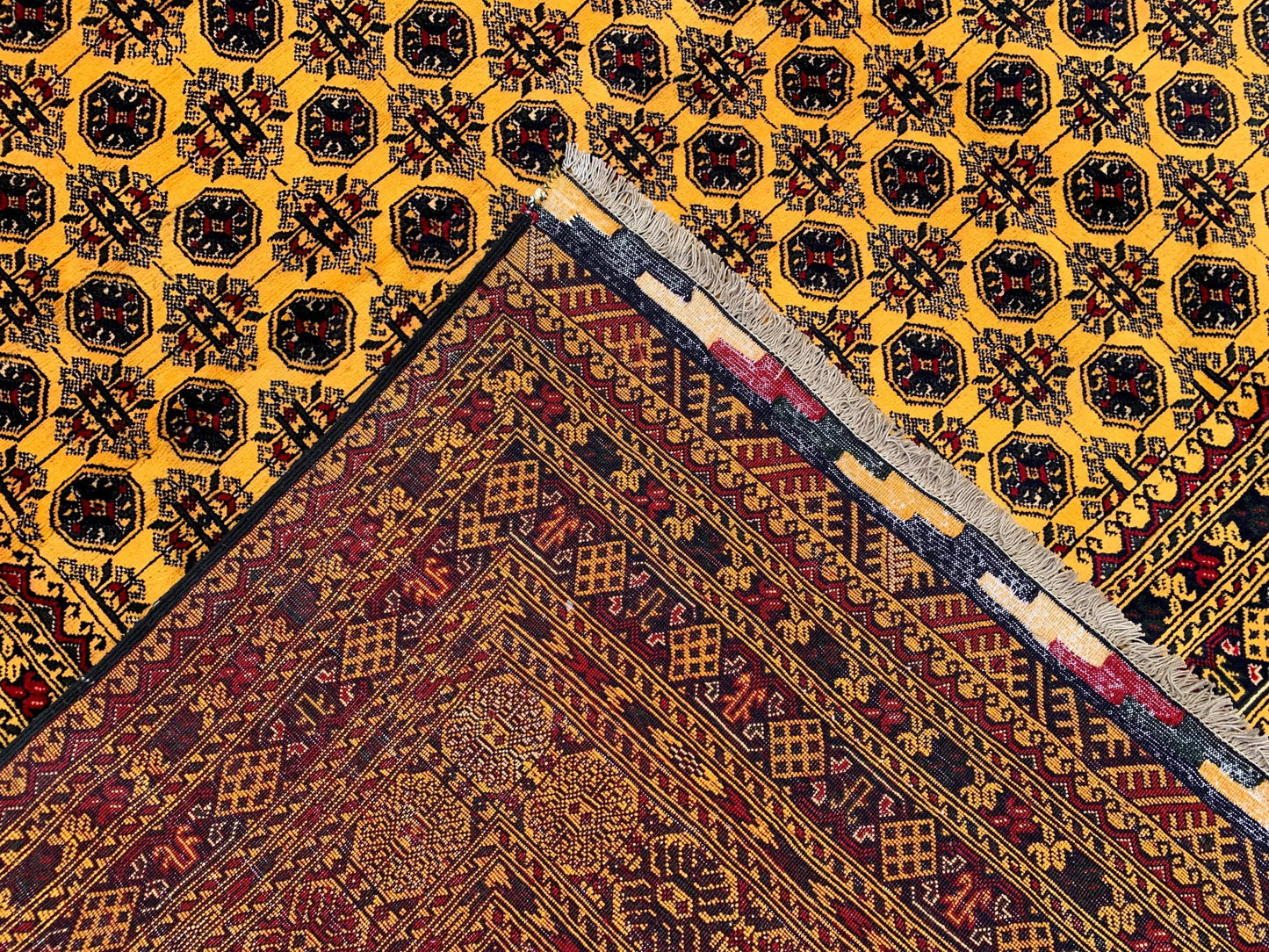 Amazing Large Yellow Rug, 8x11 Afghan Hand Knotted Wool Rug, High Quality Rug, Mowri design Rug, Good Pile Rug, Dining Room Living Room Rug.