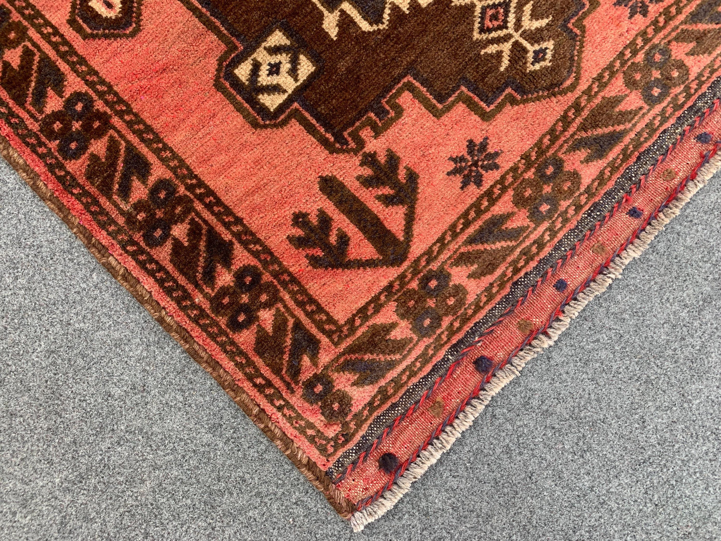 Vintage Prayer Rug 3x4 Natural Hand Knotted Afghan Prayer Rug, Oriental Wool Rug, Muslim Prayer Rug, Turkmen Prayer Rug, Geometric Area Rug.