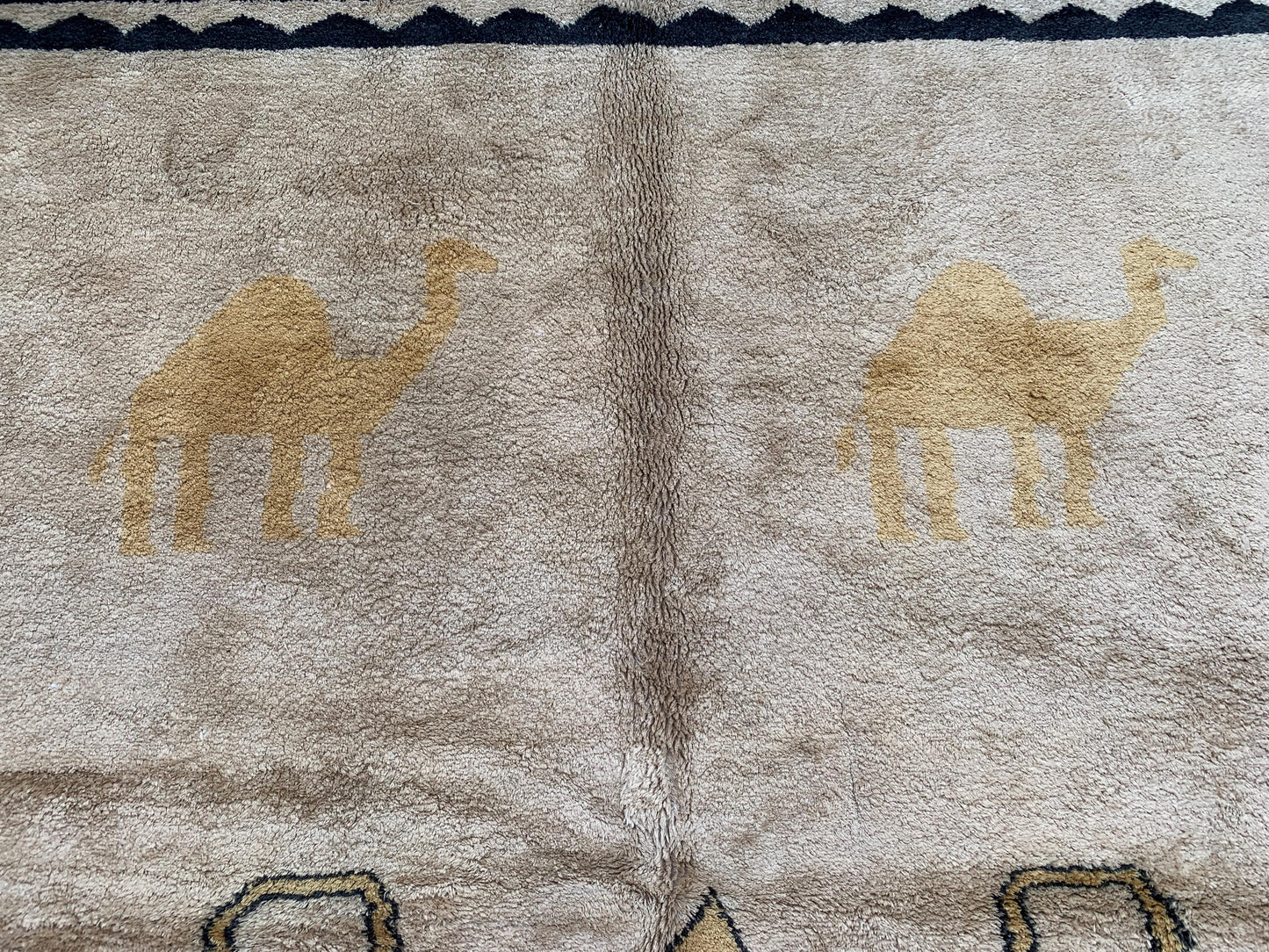 Beige Yellow Silk Rug 6x8 Ft Handmade Afghan Silk Rug, Geometric Area Rug, Turkmen Silk Rug, Soft Pile Rug, Rugs for Bedroom Living Room Rug
