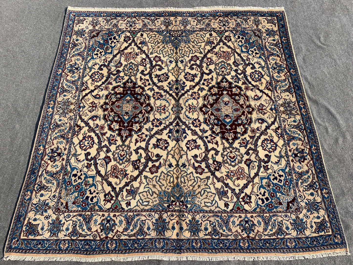 6x6 Square Rug, Natural Afghan Handmade Vintage Wool Rug, Geometric Area Rug, High Quality Rug, 190x190 Cm, Bedroom Rug, Living Room Rug etc