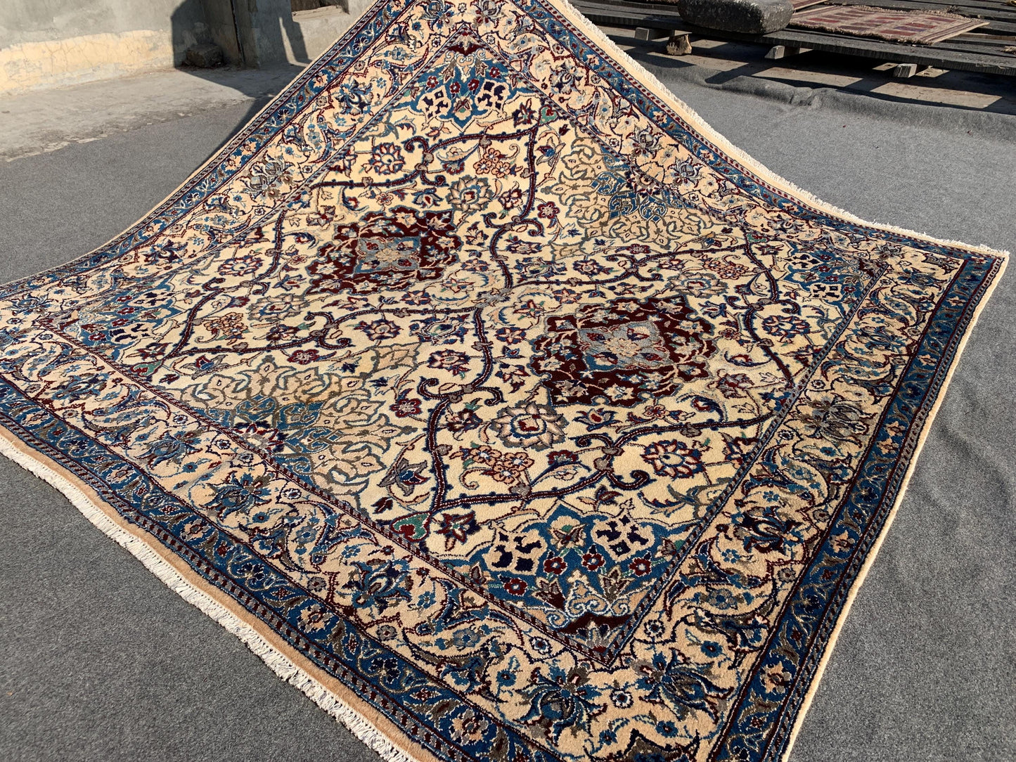 6x6 Square Rug, Natural Afghan Handmade Vintage Wool Rug, Geometric Area Rug, High Quality Rug, 190x190 Cm, Bedroom Rug, Living Room Rug etc
