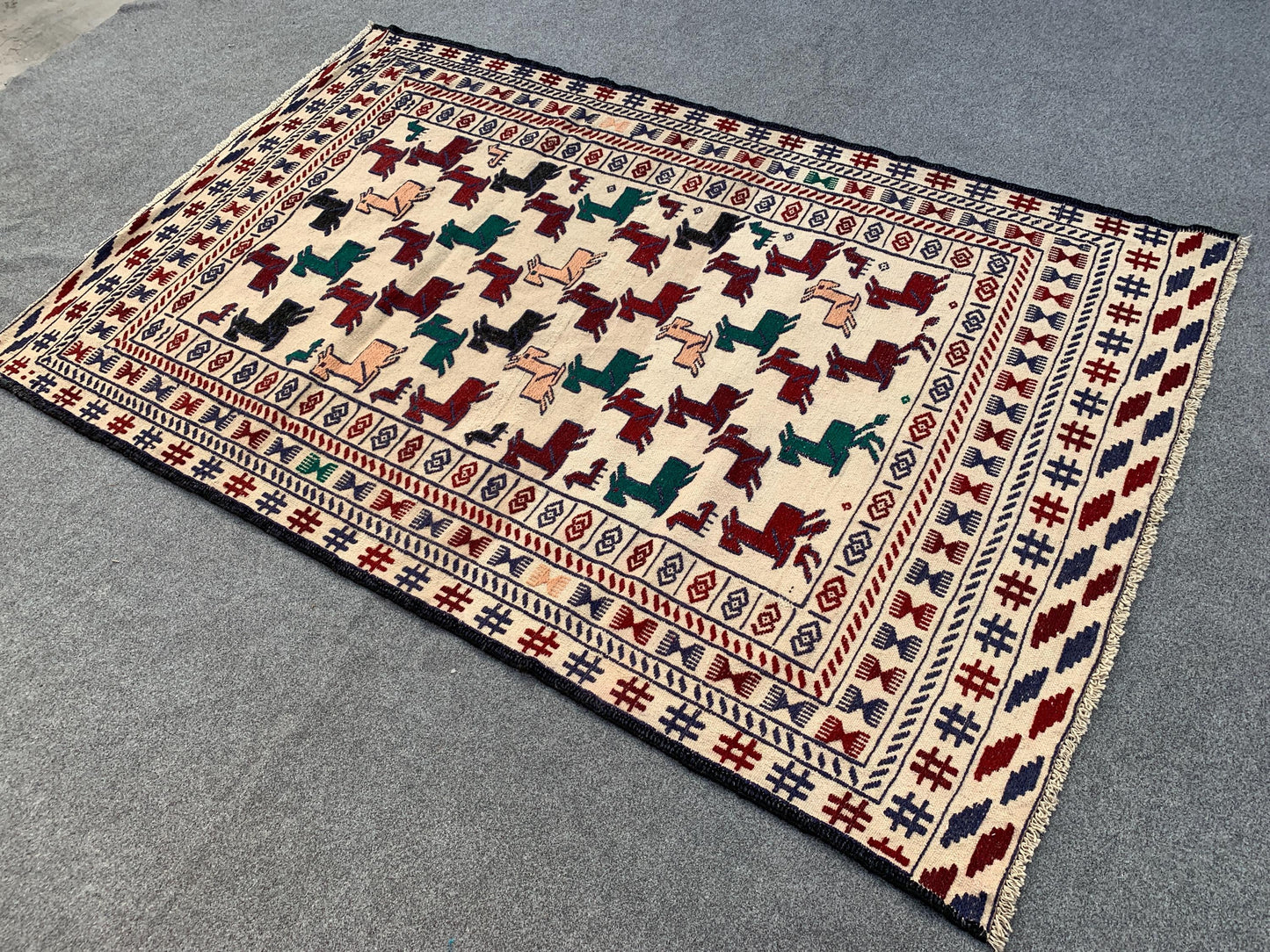 4x6 Ft Vintage Soumak kilim Rug, Afghan Handmade kilim Rug, Pictorial Kilim Rug, Oriental Rug, Wall Decor Rug, Rugs for Bedroom Hallway Rug.