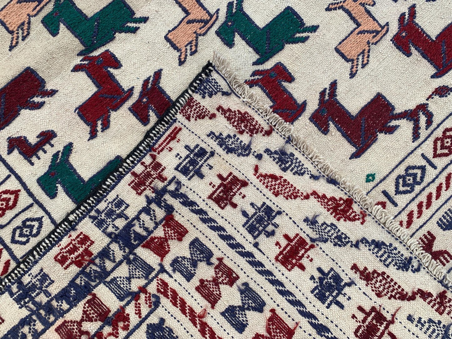 4x6 Ft Vintage Soumak kilim Rug, Afghan Handmade kilim Rug, Pictorial Kilim Rug, Oriental Rug, Wall Decor Rug, Rugs for Bedroom Hallway Rug.