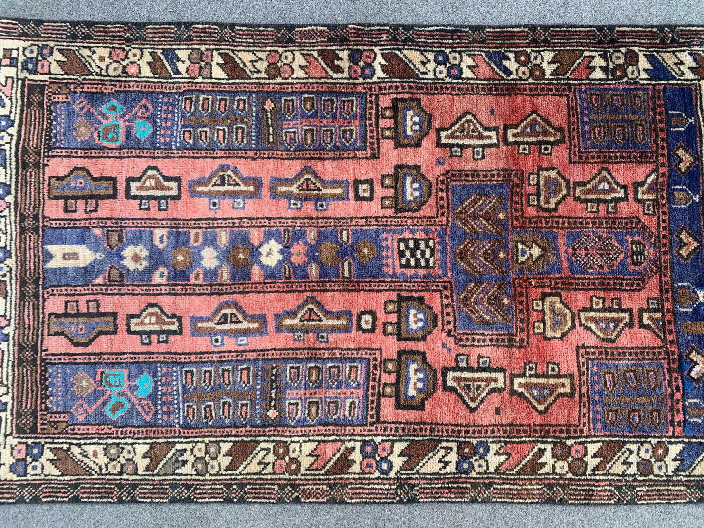 3x4 Ft Antique Rug, Pictorial Rug, Afghan Hand Knotted Rug, Oriental Wool Rug, Vintage Rug, Best for Kids Room Rug, Bedroom Rug, Office Rug.