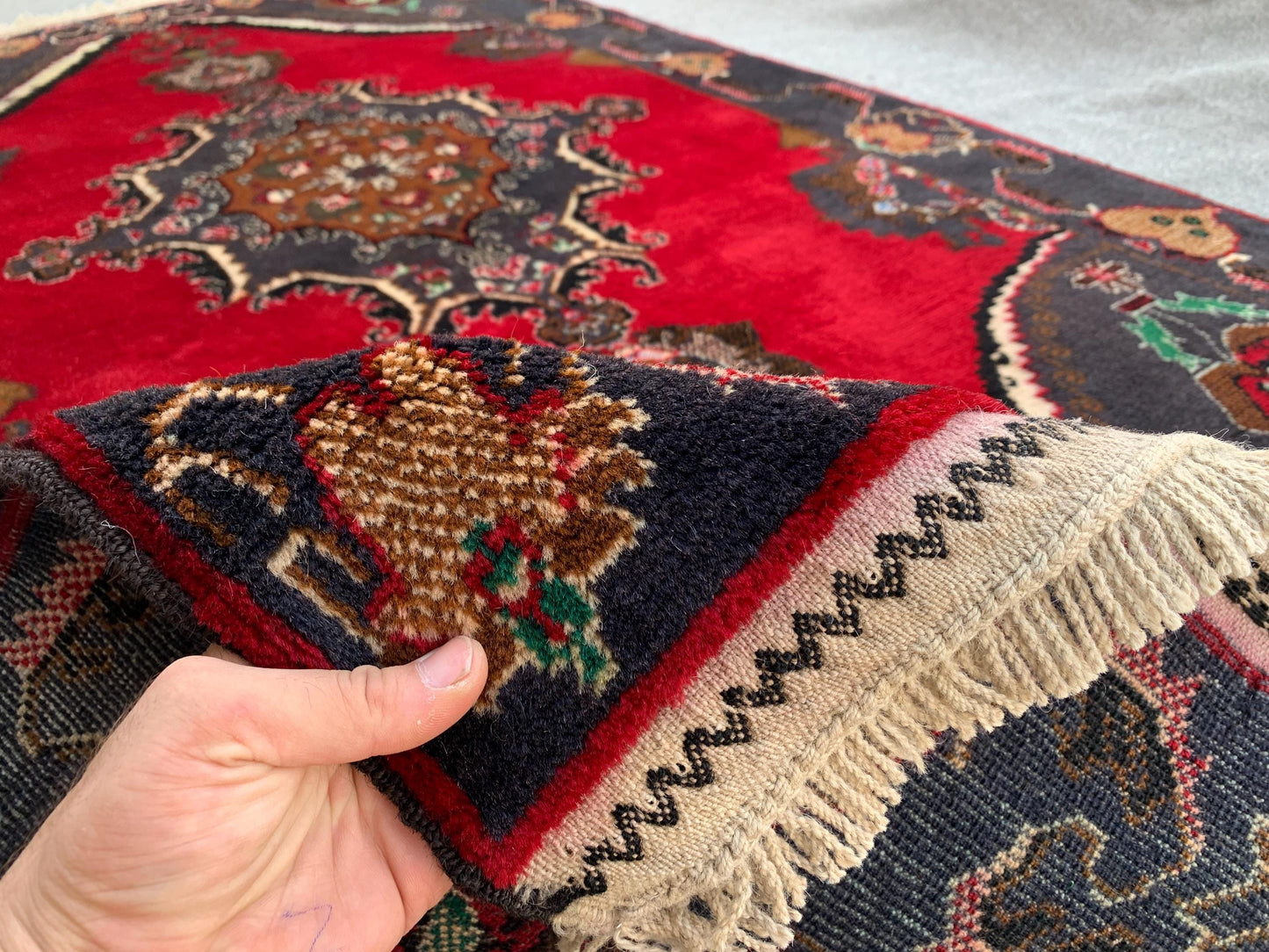 4x7 Ft Vintage Baluchi Rug, Afghan Hand Knotted Rug, Geometric Area Rug, Oriental Wool Rug, High Pile Rug, Rugs for Bedroom Living Room Rug.