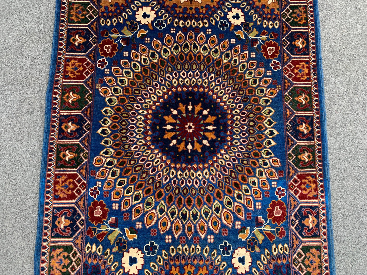 3x4 Ft Amazing Floral Rug, Afghan Hand Knotted Rug, Good Pile Rug, Bukhara design Rug, Oriental Wool Rug, Best for Office Rug, Bedroom Rug.